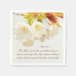 Johannes 3:16 So liebte Gott die Welt, Schrift Serviette