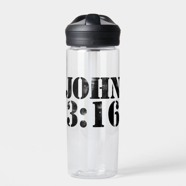 Johannes 3:16  trinkflasche (Vorderseite)