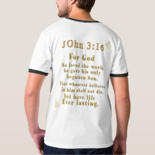 Johannes 3:16 und Bibelvers christlich T-Shirt