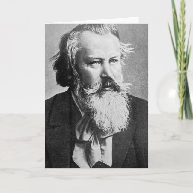 Johannes Brahms, 1879 Karte (Vorderseite)