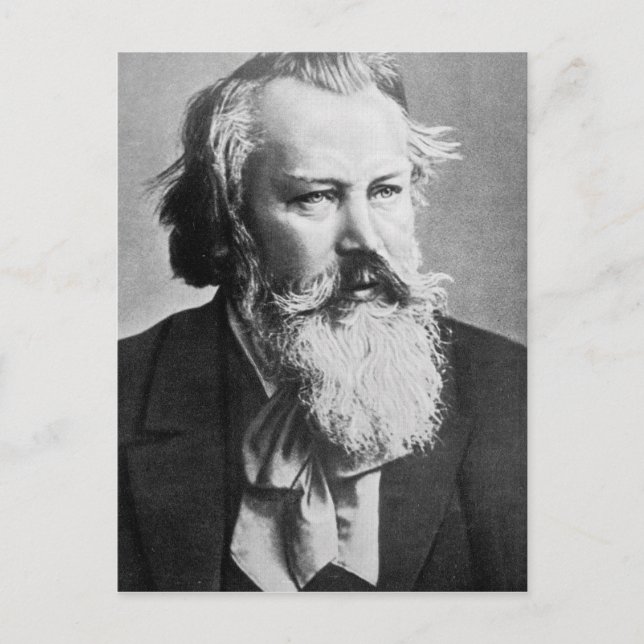 Johannes Brahms, 1879 Postkarte (Vorderseite)