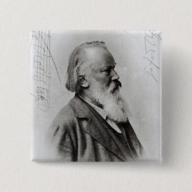 Johannes Brahms Button (Vorderseite)