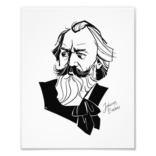 Johannes Brahms Fotodruck (Vorne)