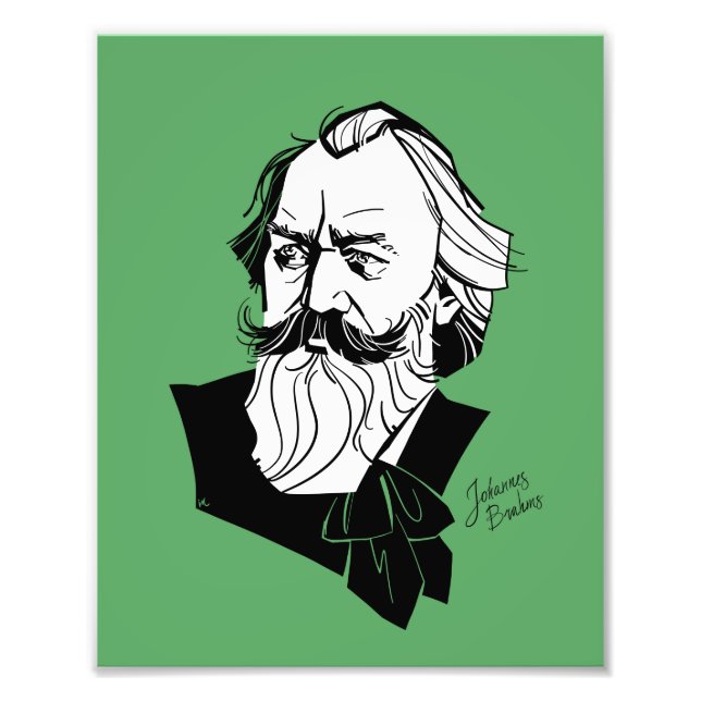 Johannes Brahms Fotodruck (Vorne)