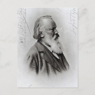 Johannes Brahms Postkarte
