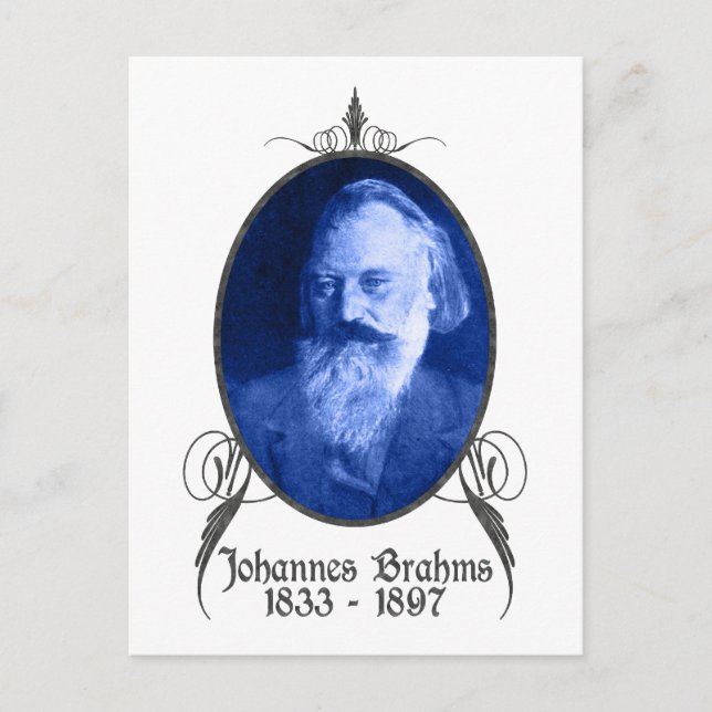 Johannes Brahms Postkarte (Vorderseite)