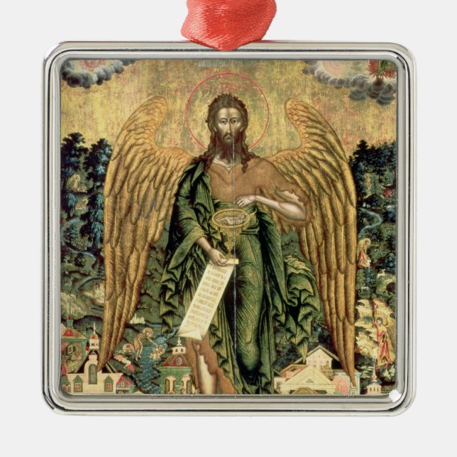 Johannes der Baptist, Engel der Wildnis Ornament Aus Metall (Vorne)