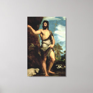 Johannes der Baptist Leinwanddruck