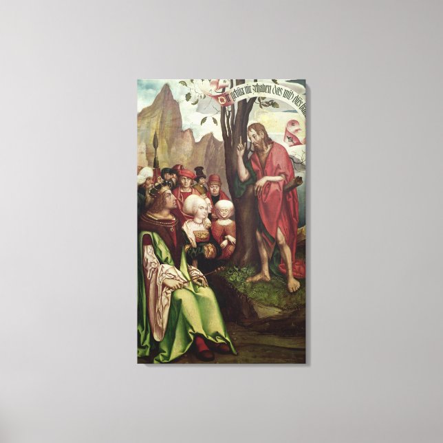 Johannes der Baptist predigen vor Herod Leinwanddruck (Vorderseite)