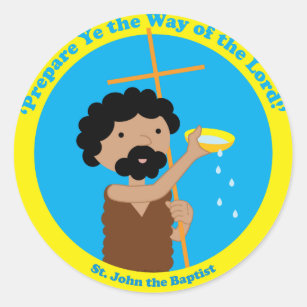 Johannes der Baptist Runder Aufkleber