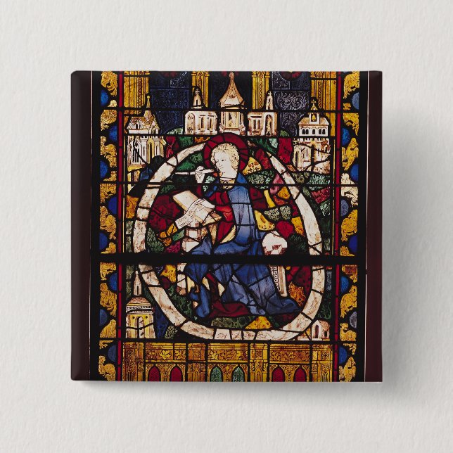 Johannes der Evangelist, der die Apokalypse Button (Vorderseite)