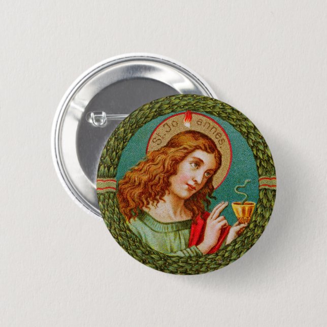 Johannes der Evangelist (JMAS 06) Runde Button (Vorne & Hinten)