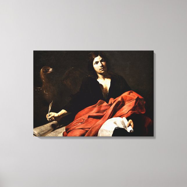 Johannes der Evangelist, Kunstmalerei Leinwanddruck (Vorderseite)