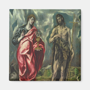 Johannes der Evangelist und Johannes der Baptist Magnet