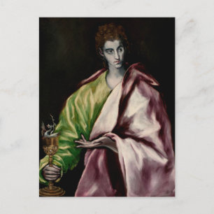 Johannes der Evangelist von El Greco Postkarte