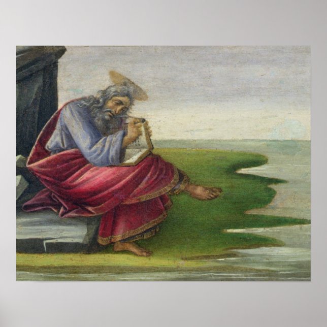 Johannes der Göttliche auf Patmos, das Buch schrei Poster (Vorne)