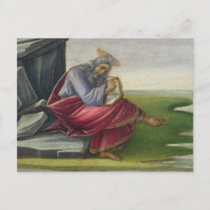Johannes der Göttliche auf Patmos, das Buch schrei Postkarte