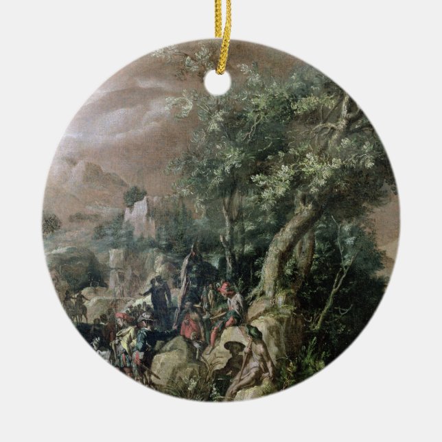 Johannes der predigende Baptist (Öl auf Leinwand) Keramikornament (Vorne)