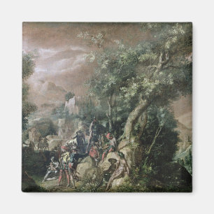 Johannes der predigende Baptist (Öl auf Leinwand) Magnet