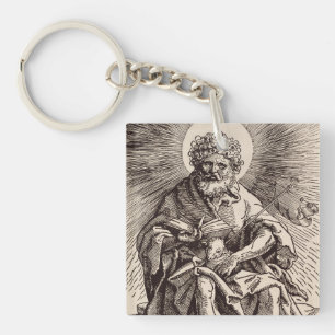 Johannes der Täufer hält das Lamm  Schlüsselanhänger