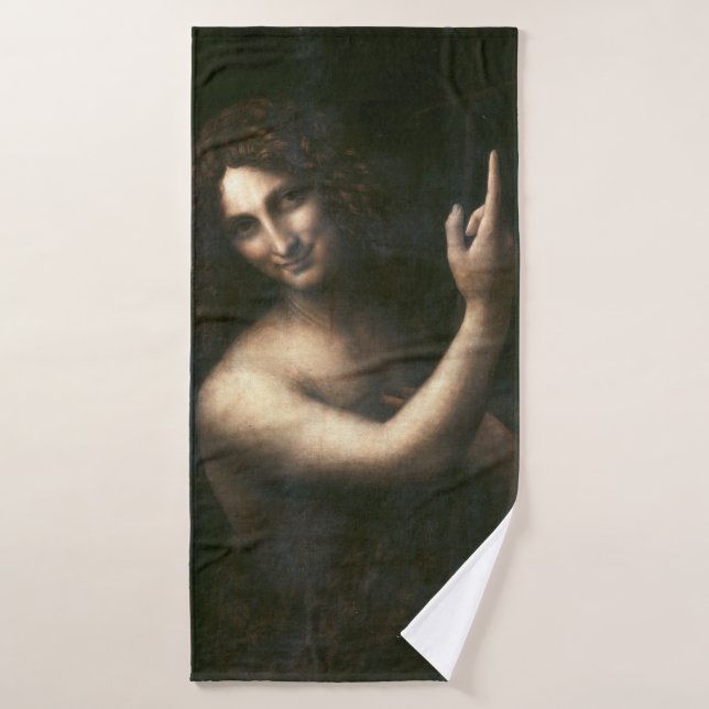 Johannes der Täufer Leonardo da Vinci Badehandtuch (Badehandtuch)