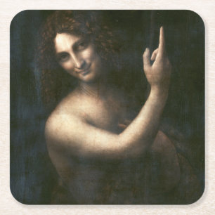 Johannes der Täufer Leonardo da Vinci Rechteckiger Pappuntersetzer