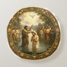 Johannes der Täufer  Rundes Kissen