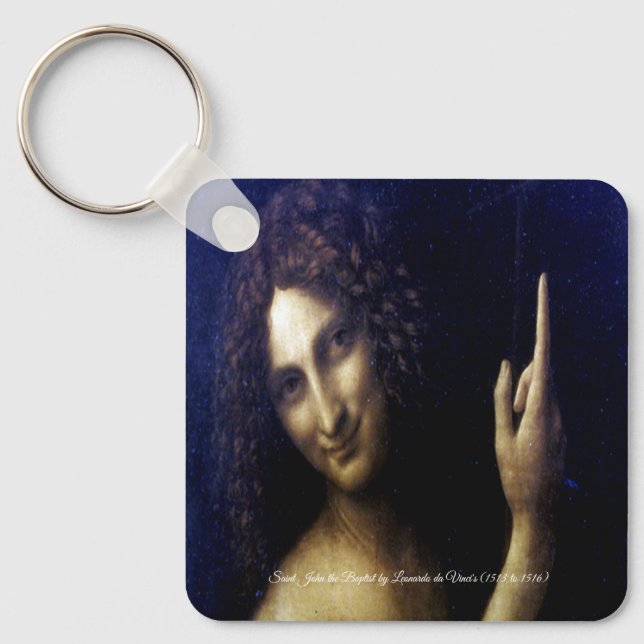 Johannes der Täufer von Leonardo da Vinci Schlüsselanhänger (Vorderseite)