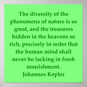 Johannes Kepler Zitat Poster