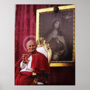 JOHANNES PAUL II UND MADONNA. POSTER