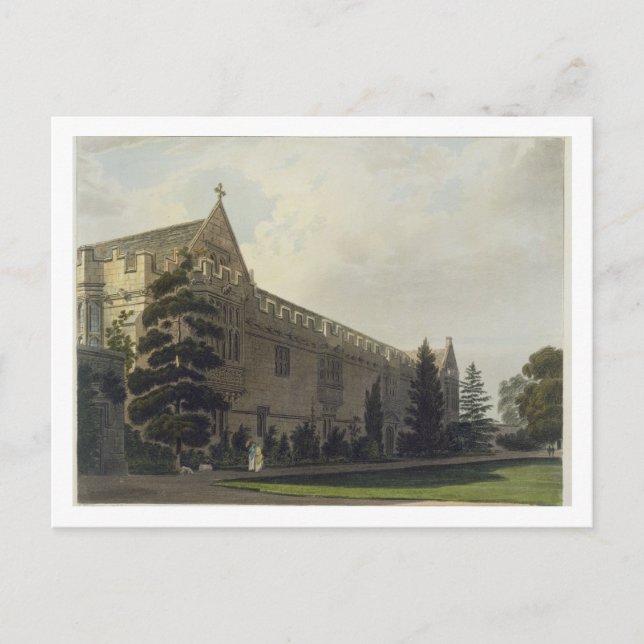 Johannes-Uni aus dem Garten gesehen, Illustrat Postkarte (Vorderseite)