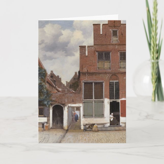 Johannes Vermeer, Ansicht der Häuser in Delft Karte (Vorderseite)