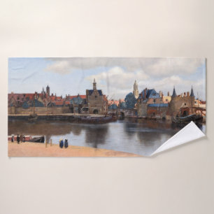 Johannes Vermeer - Ansicht von Delft Badhandtuch Set