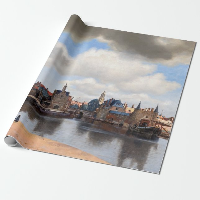 Johannes Vermeer - Blick auf Delft Geschenkpapier (Ungerollt)
