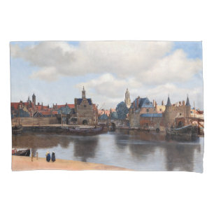 Johannes Vermeer - Blick auf Delft Kissenbezug