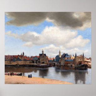 Johannes Vermeer - Blick auf Delft Poster