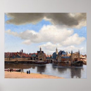 Johannes Vermeer - Blick auf Delft Poster