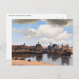 Johannes Vermeer - Blick auf Delft Postkarte