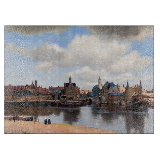 Johannes Vermeer - Blick auf Delft Schneidebrett (Vorderseite)