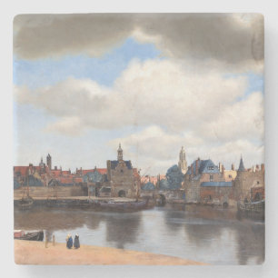 Johannes Vermeer - Blick auf Delft Steinuntersetzer