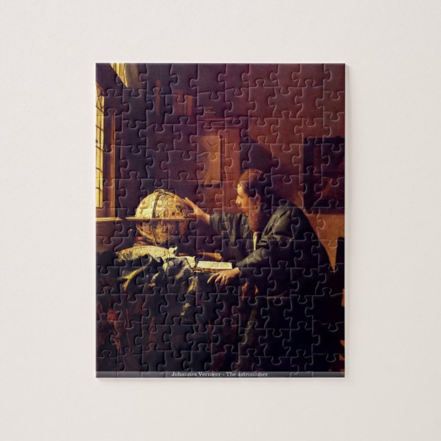 Johannes Vermeer - das Astronomenpuzzlespiel (Vertikal)