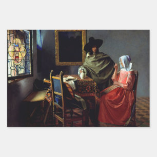 Johannes Vermeer - Das Glas Wein Geschenkpapier Set