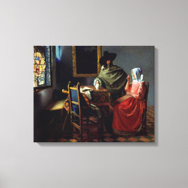 Johannes Vermeer - Das Glas Wein Leinwanddruck