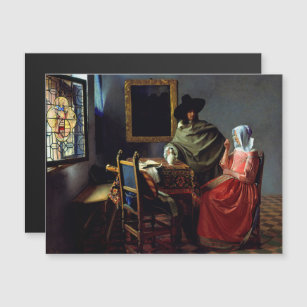 Johannes Vermeer - Das Glas Wein Magnetkarte