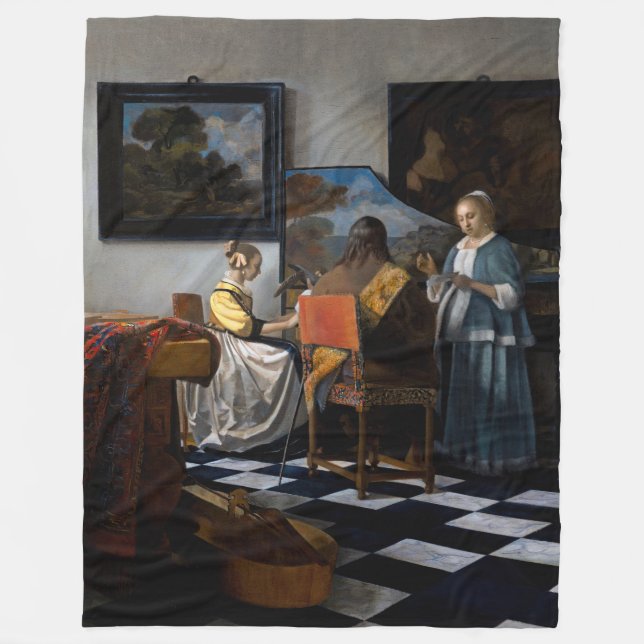 Johannes Vermeer - Das Konzert Fleecedecke (Vorderseite)