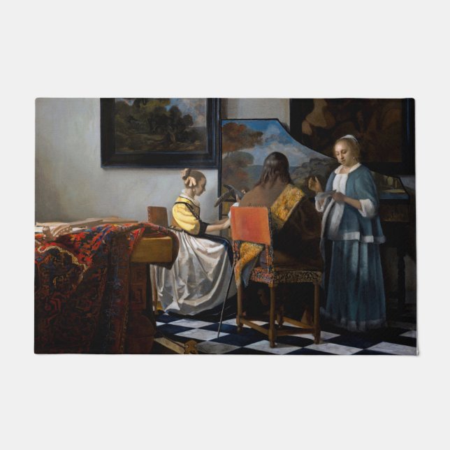 Johannes Vermeer - Das Konzert Fußmatte (Vorderseite)