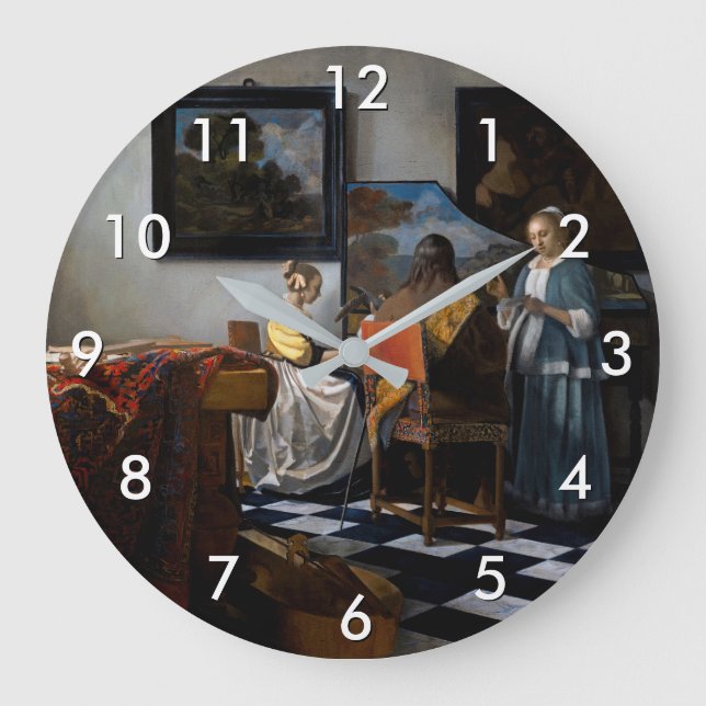 Johannes Vermeer - Das Konzert Große Wanduhr (Vorderseite)