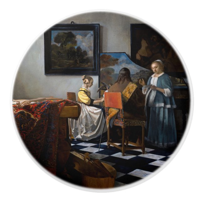 Johannes Vermeer - Das Konzert Keramikknauf (Vorderseite)