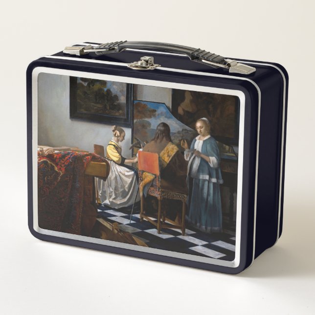 Johannes Vermeer - Das Konzert Metall Brotdose (Vorderseite)