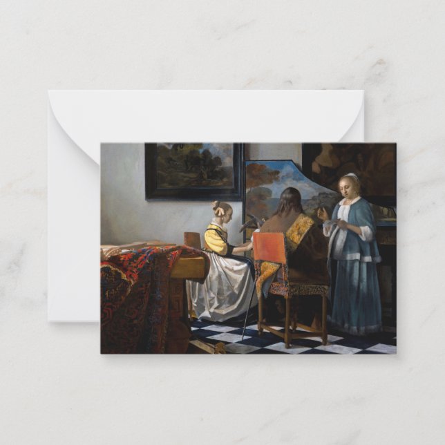 Johannes Vermeer - Das Konzert Mitteilungskarte (Vorderseite)